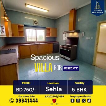 Jidhafs, Villas, BHD 750,  400 Sq. Meter,  Massive 5 BHK Family Villa For Rent In Sehla &ndash;BD.750/-