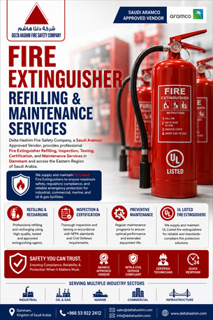 Dammam, Technical, Fire Extinguishers Refilling And Maintenance Services In Dammam