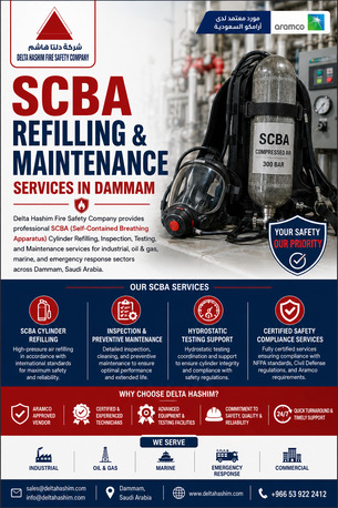 Dammam, Business, SCBA Refilling & Maintenance Services In Dammam