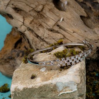 Mumbai, Jewelry, INR 2799,  Radiant Diamond Silver Bracelet