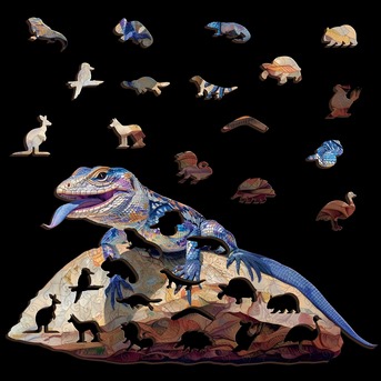Sydney, Baby & Kid Stuff, AUD 55,  Blue Tongue Lizard Explorer ~ Decorative Wooden Puzzle