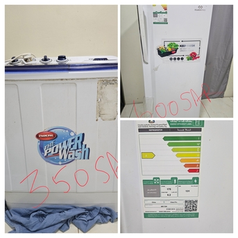 Jubail, Appliances, SAR 950,  Fridge And Semi Automatic Washing Machine For Sale