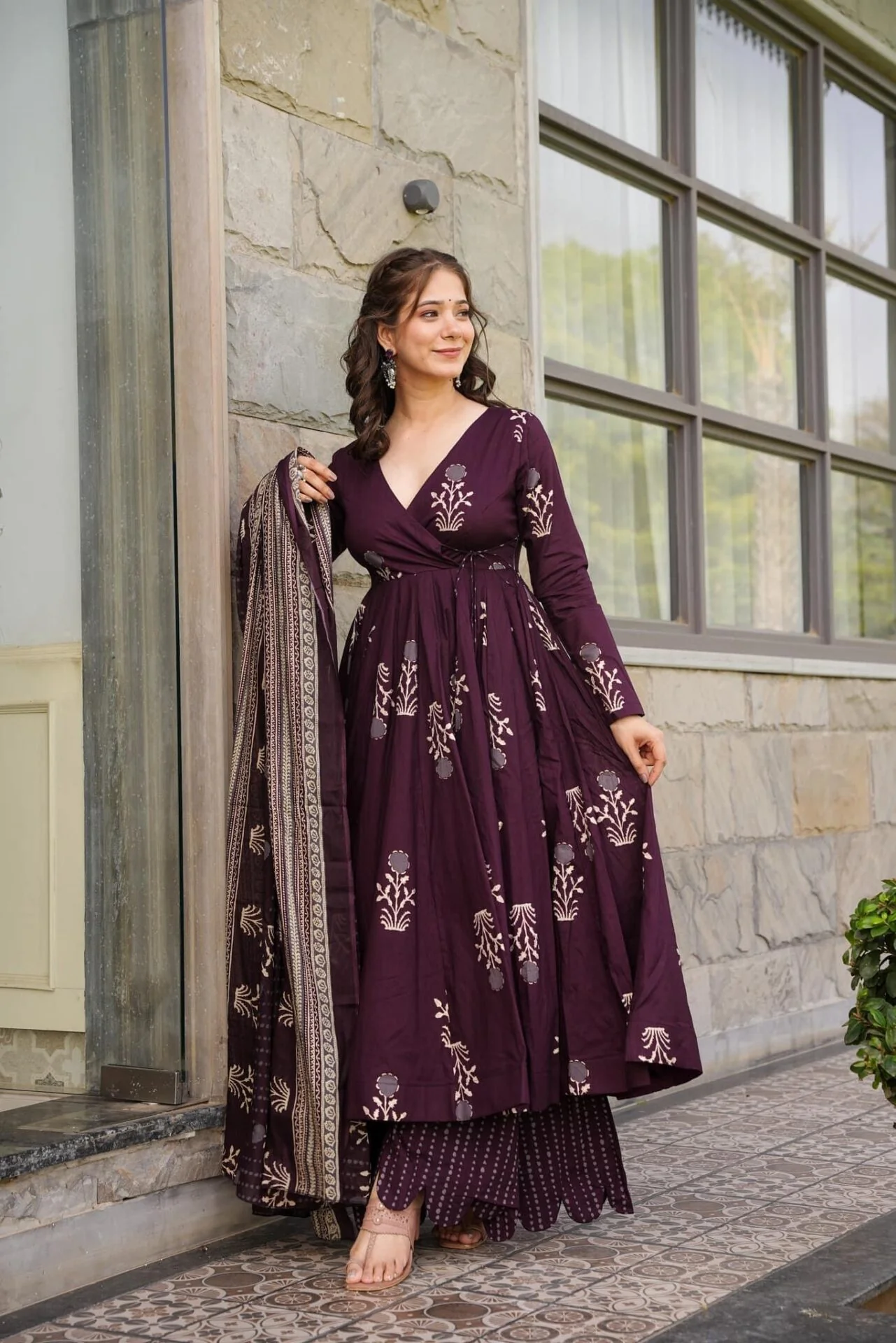 Jaipur, Clothing & Accessories, INR 3500,  Buy Amy Cotton Angrakha Set Online