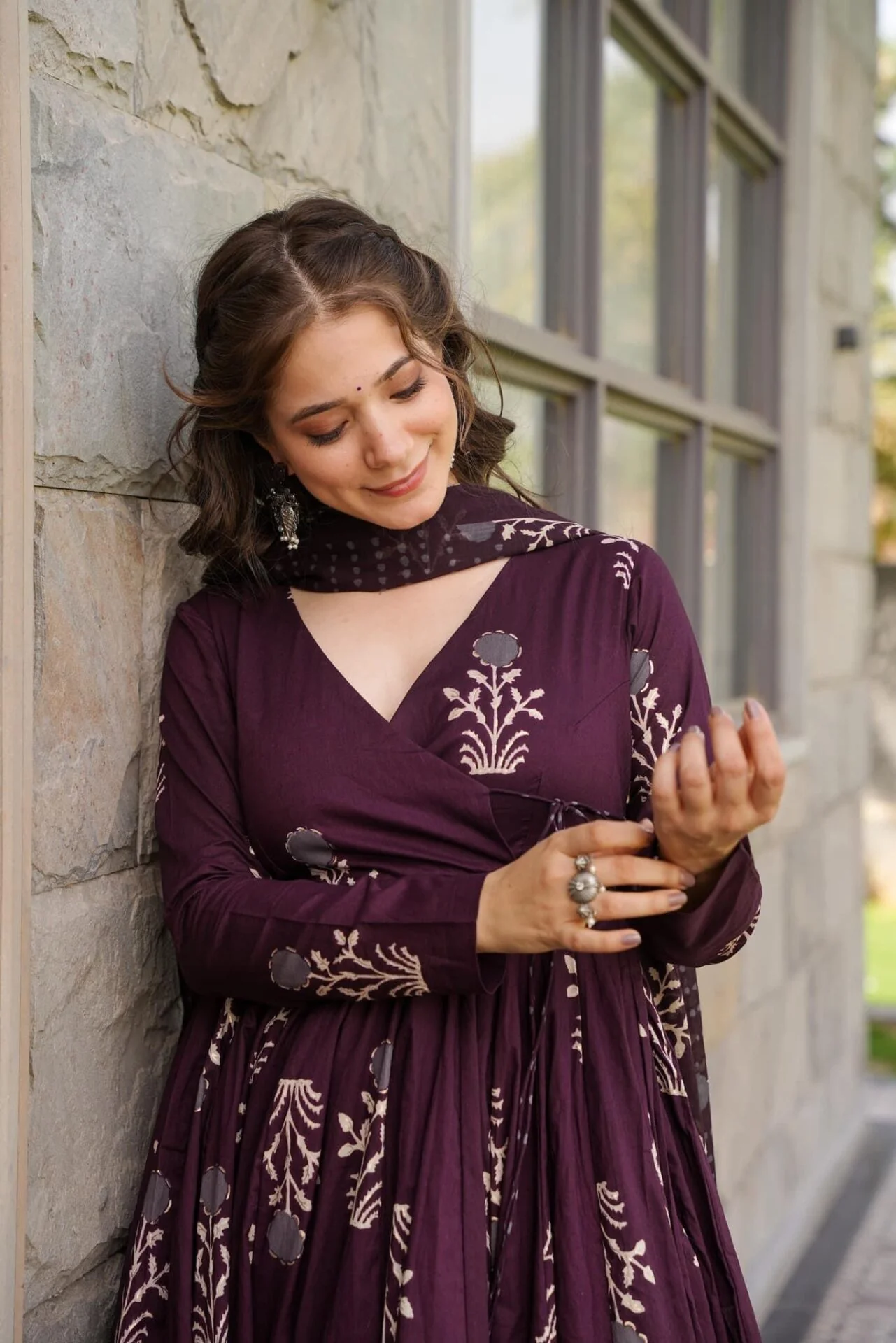 Jaipur, Clothing & Accessories, INR 3500,  Buy Amy Cotton Angrakha Set Online
