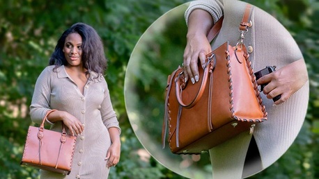New York, Business, Brown Leather Concealed Carry Satchel