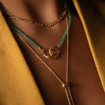 London, Jewelry, 150,  Handmade Gold Necklaces UK &mdash; Ouroboros Green Onyx | London Studio