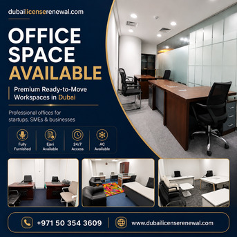 Deira, Offices, AED 15500,  Furnished Office Space In Dubai For Rent With Ejari