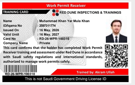 Riyadh, Job Seekers, WPR ( Non Aramco) Available Immediately