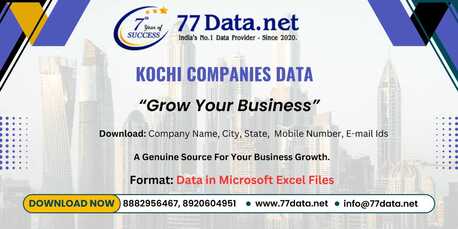New Delhi, Business, Get Verified List Of Companies In Kochi With Free Sample Data