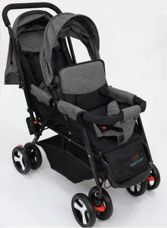 Al Khobar Al Shamalia, Baby & Kid Stuff, SAR 180,  BabyCara Baby Stroller Double Seat Twin Adjustable Seats With Complete Lay Down & Foldable