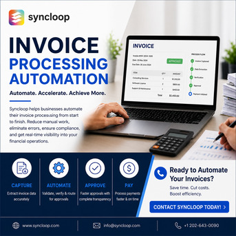 Washington DC, Financial, Best Invoice Processing Automation Services For Modern Businesses | Syncloop