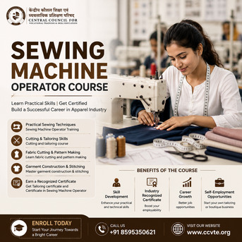 New Delhi, Tailoring, Admission Open &ndash; Sewing Machine Operator Course With Certificate