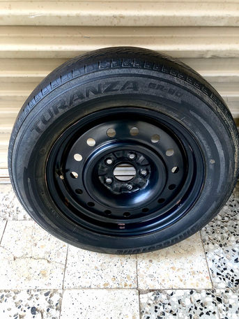 Riyadh, Auto Parts, SAR 180,  2 Nissan OEM Steel Rims With Brigistone Tires