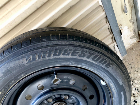 Riyadh, Auto Parts, SAR 180,  2 Nissan OEM Steel Rims With Brigistone Tires