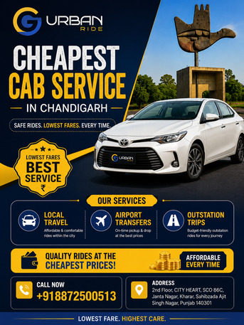 Chandigarh, Travel, Online Booking For Cheapest Cab Service In Chandigarh