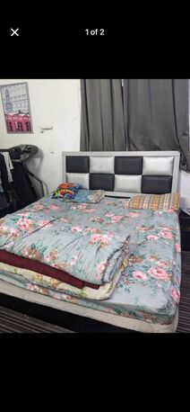 Al Wizarat, Furniture, SAR 350,  DOUBLE BED WITH MATTRESS ALONG WITH SLIDEDOOR COUBOURD