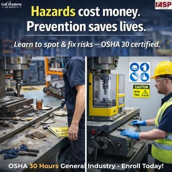 Sharjah, Lessons Offered, Get OSHA 30 General Industry | Gulf Academy Safety