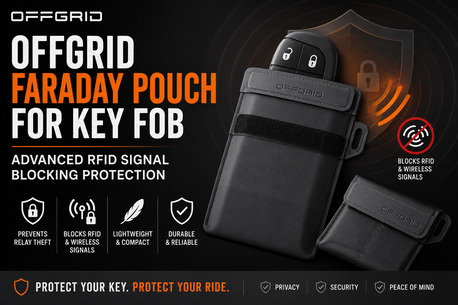 New York, Clothing & Accessories, Offgrid Faraday Pouch For Key Fob &ndash; Advanced RFID Signal Blocking Protection