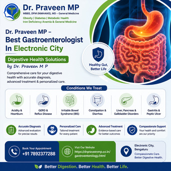 Bangalore, Health, Best Gastroenterologist In Electronic City &ndash; Dr. Praveen M P