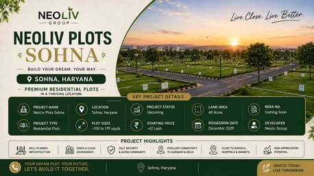 Haryana, Real Estate, NeoLiv Plots Sohna &ndash; Premium Residential Plots In Haryana