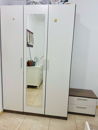 Al Rakah Al Shamaliyah, Furniture, SAR 850,  Wardrobe 3 Door With 2 Side Stools For Sale