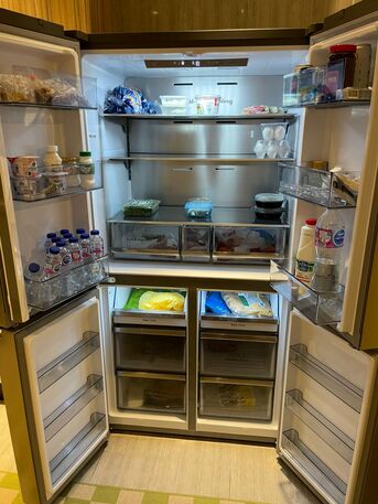 Riyadh, Appliances, SAR 8500,  (Mint Condition) Barely Used Hisense 4 Doors - Fridge / LG Stove (Ceramic)