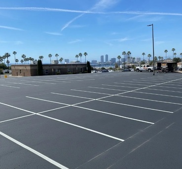 New York, Construction, Parking Lot Striping Of Long Beach