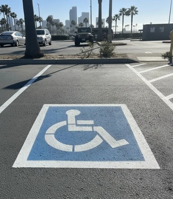 New York, Construction, Parking Lot Striping Of Long Beach