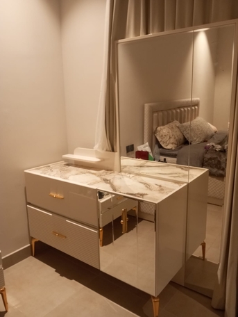 Riyadh, Furniture, SAR 8000,  King Size Bed Set With Mattress + 5-Door Wardrobe | Excellent Condition