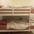 SAR 2600,  Bunk Bed Set With Mattresses & 4-Door Wardrobe | Like New | Warranty Till June 2027