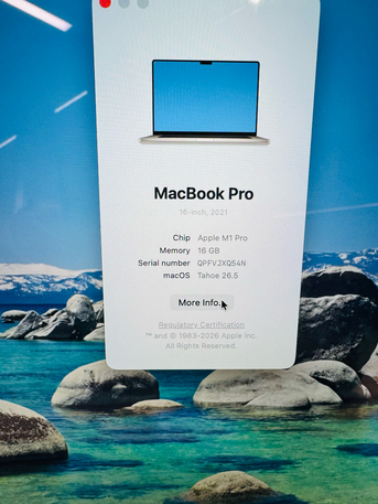 Riyadh, Computers, SAR 5100,  MacBook Pro M1 Pro 16"