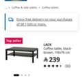 SAR 130,  Ikea Coffee Table, 118x78cms,