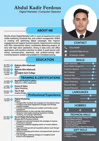 Salamah, Job Seekers, Digital Marketer & Social Media Manager Available In Jeddah