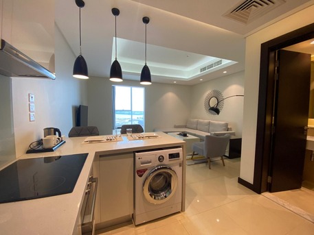 Hidd, Apartments, Flats, Houses & Villas, BHD 300/month,  Furnished,  Studio,  65 Sq. Meter,  Furnished Spacious Luxury Studio With EWA In Hidd