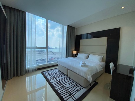 Hidd, Apartments, Flats, Houses & Villas, BHD 300/month,  Furnished,  Studio,  65 Sq. Meter,  Furnished Spacious Luxury Studio With EWA In Hidd