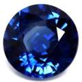 USD 1039,  0.77 Cts. Intense Blue Sapphire Round, AAAA Quality