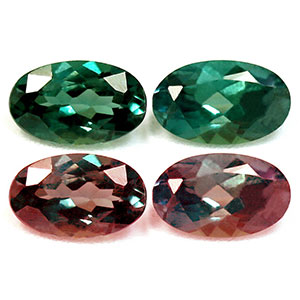 New York, Jewelry, USD 3712,  Untreated 0.55 Cttw. Alexandrite Stones Oval Matched Pair, AAAAA Quality