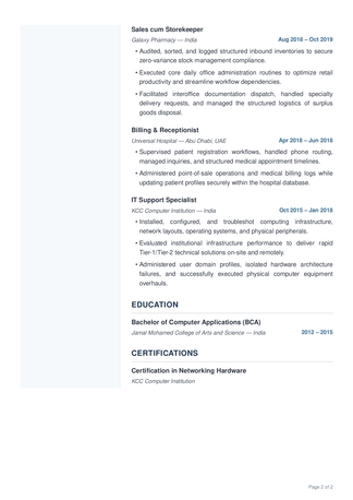 Satwa, Job Seekers, Front Desk Receptionist Cum Admin