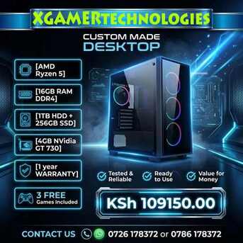 Nairobi, Electronics, KES 109150,  Built To Spec AMD Ryzen 5 16gb RAM Desktop PC