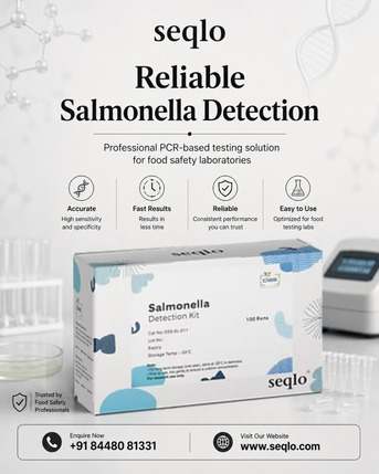 New Delhi, Food, Salmonella PCR Kit For Fast & Accurate Detection | Seqlo