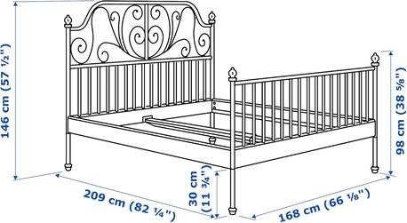 Jeddah, Household Items, IKEA Iron Bed With Orignal Ikea Mattress 200X160