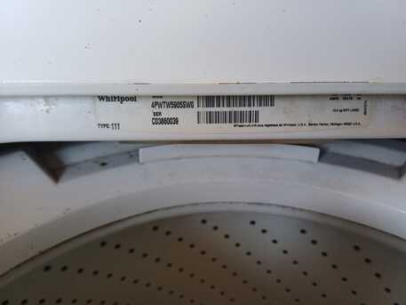 Jeddah, Appliances, SAR 700,  White Whirlpool Top-load Washing Machine With A Super Capacity Agitator Design