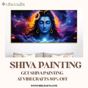Noida, Household Items, INR 2600,  Divine Shiva Painting For Spiritual Home D&eacute;cor