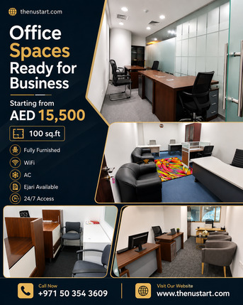 Dubai, Offices, AED 15500,  Furnished Office Space In Dubai With Ejari Available