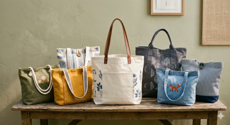Mumbai, Household Items, INR 799,  Cotton Handbag Tote Bags Hand Block Printed, Pure Cotton, Natural Dyes | Theindiglobal