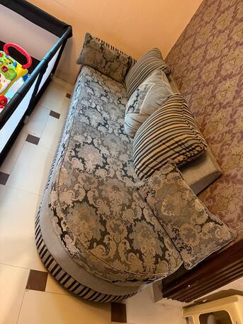 Riyadh, Furniture, SAR 900,  Sofa 10 Seater / Bed With Free Ikea Coffee Table Like New