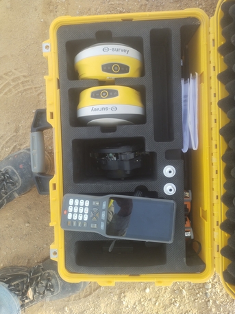 Riyadh, Construction, Land Surveyor With GPS And Level Machine