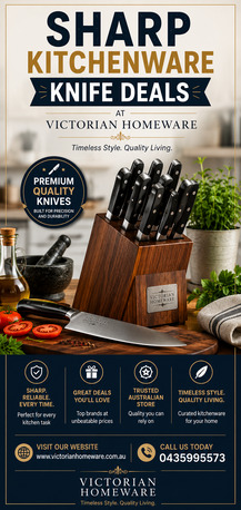 Melbourne, Business, Sharp Kitchenware Knife Deals At Victorian Homeware