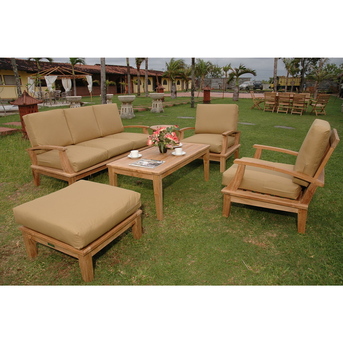 Seattle, Furniture, USD 7650,  Anderson Teak Teak Sofa Set - 5 Piece Deep Seating - Brianna
