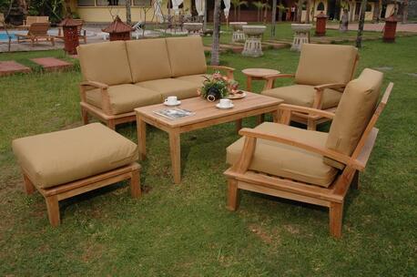 Seattle, Furniture, USD 7650,  Anderson Teak Teak Sofa Set - 5 Piece Deep Seating - Brianna